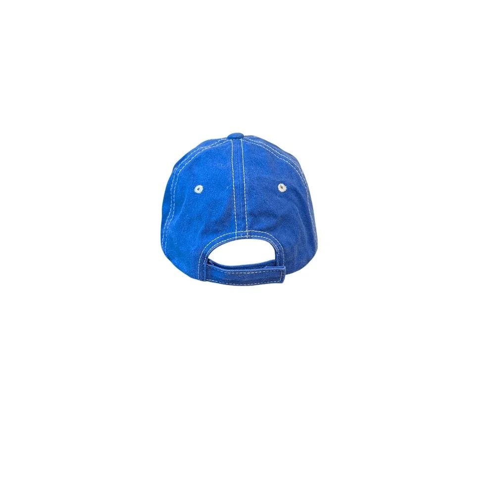 4350 District Bee Kind Blue Cotton Baseball Cap Floral Patch Adjustable Hat Boho